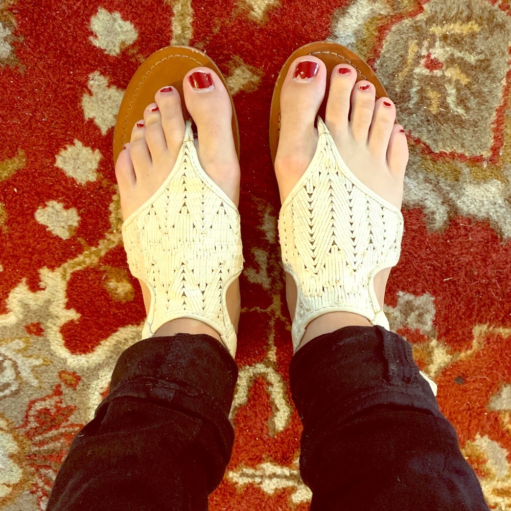 Lucky Brand Women’s White Sandals Size 8